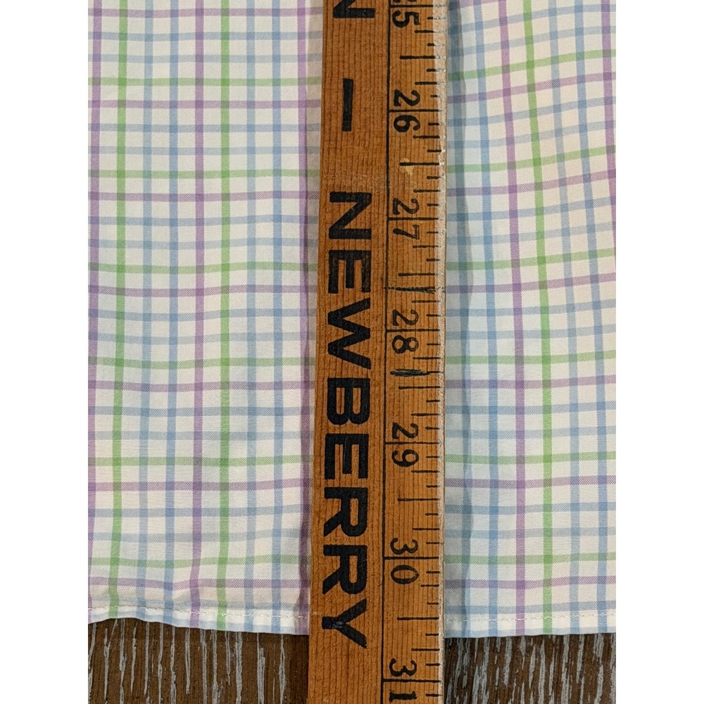 Vineyard Vines Tucker Shirt Mens XL Plaid Button Down Blue Green Purple Cotton - Picture 5 of 6